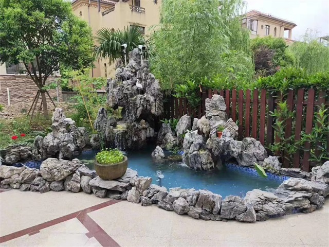 咸阳庭院假山鱼池制作方法