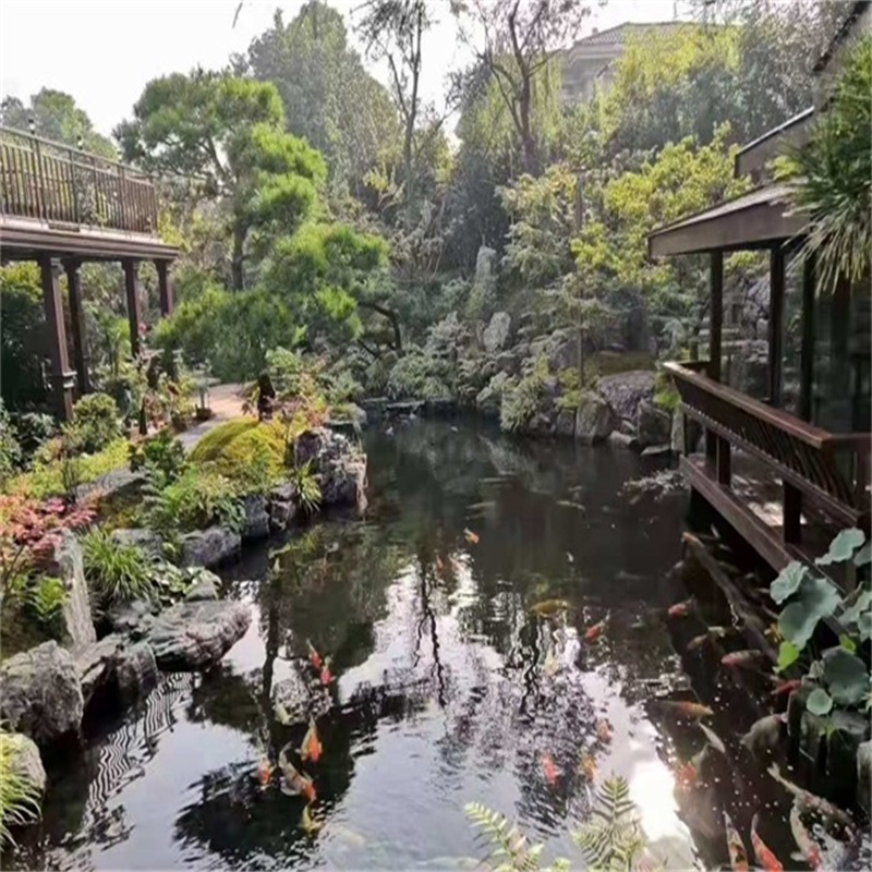 咸阳庭院假山鱼池样式