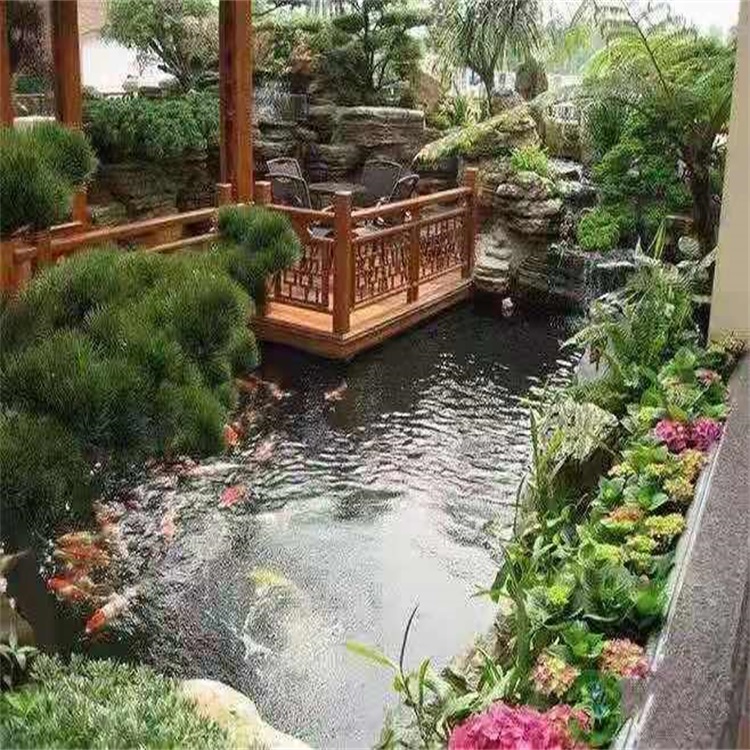 咸阳院子小鱼池假山设计